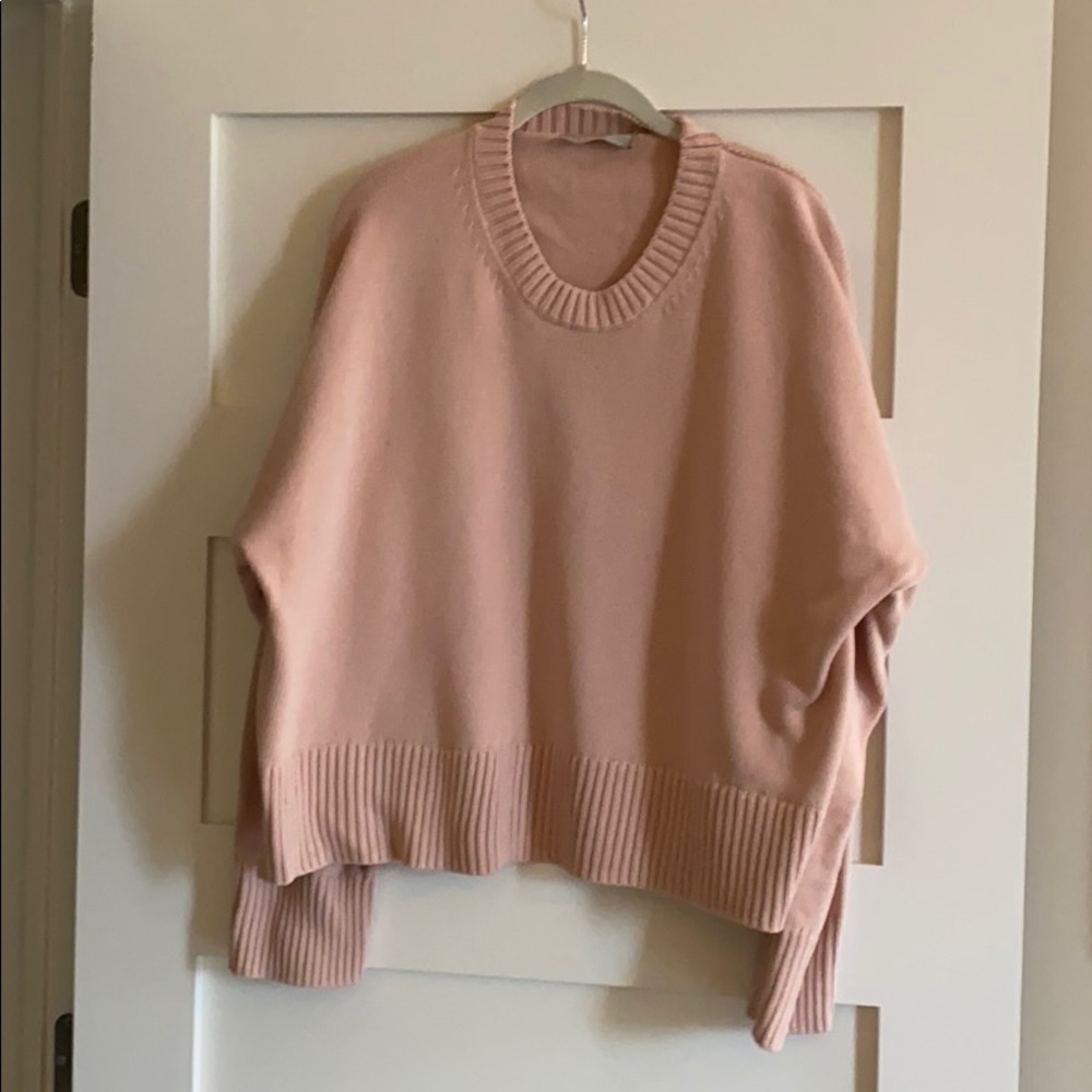 Pink cropped, Boxy cotton sweater, Everlane xLarge
